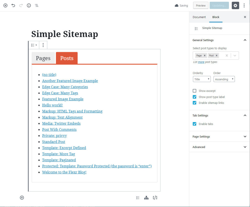 html sitemap to improve google ranking example