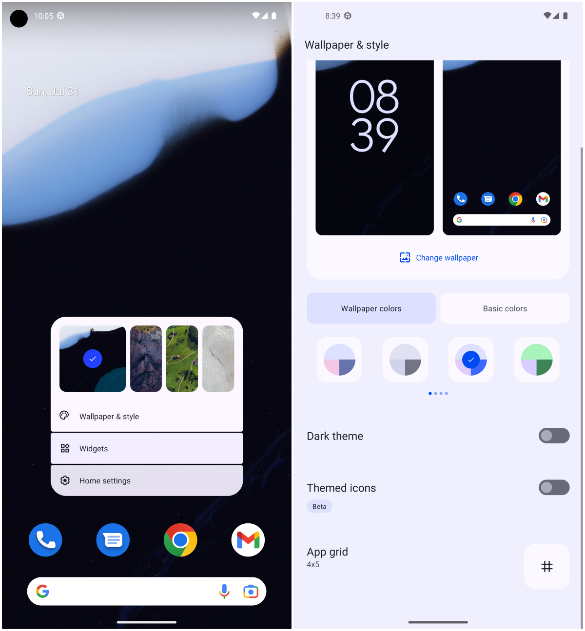 Customize more in Android 13