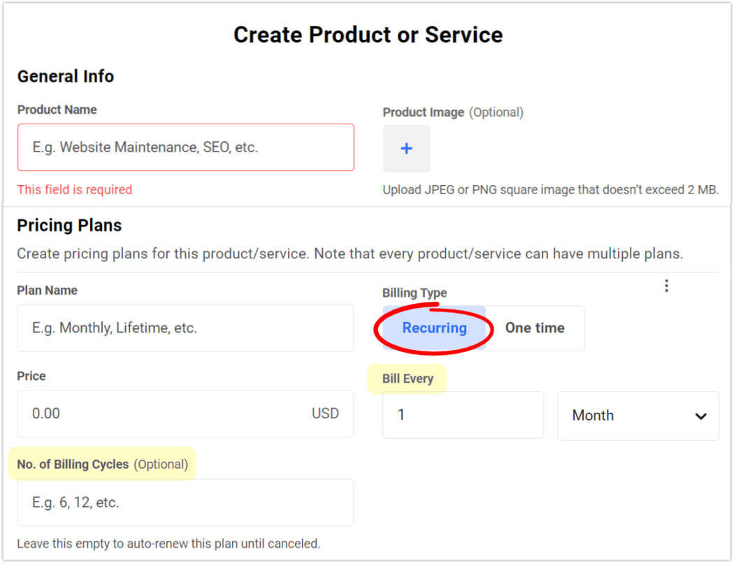 create a product or service