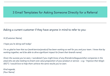 How to Improve Lead Quality: ask for referrals