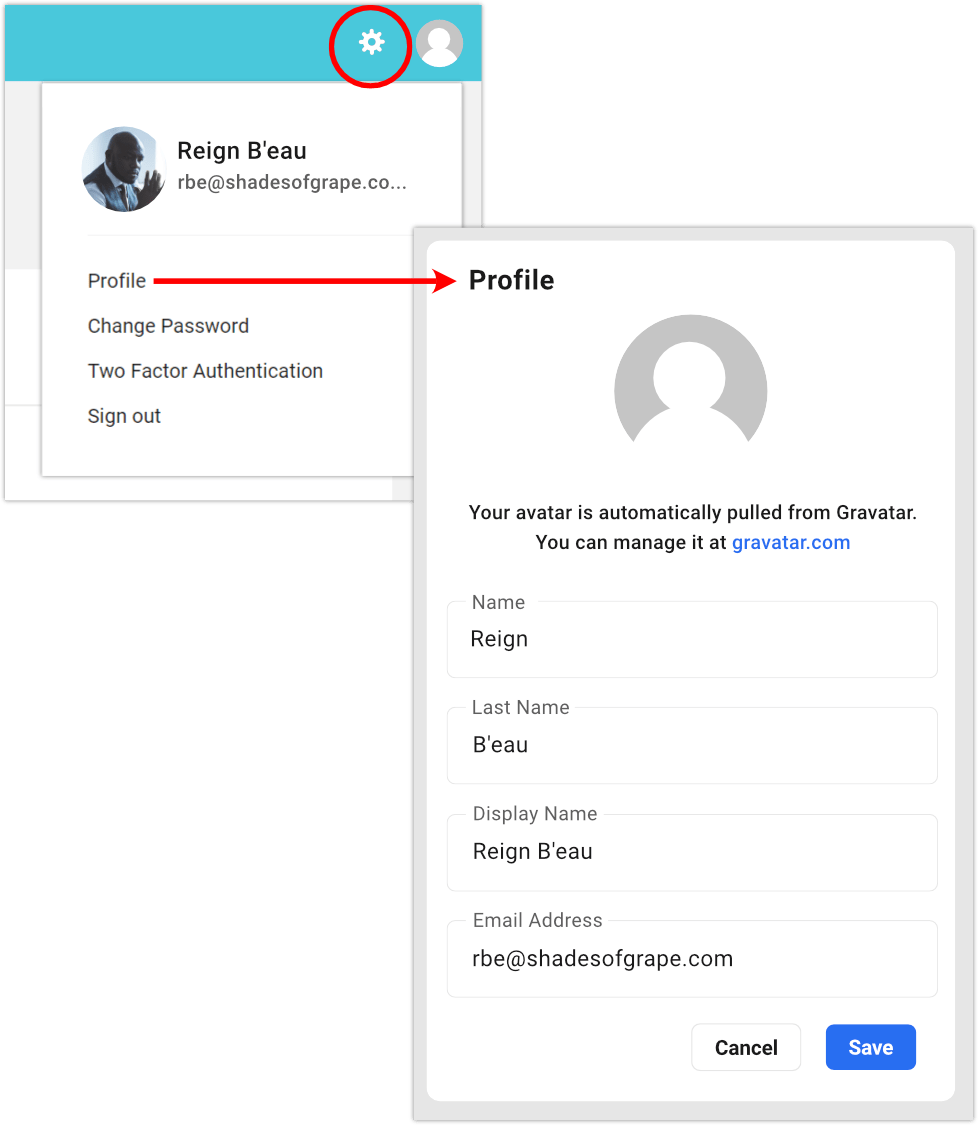 client profile edit