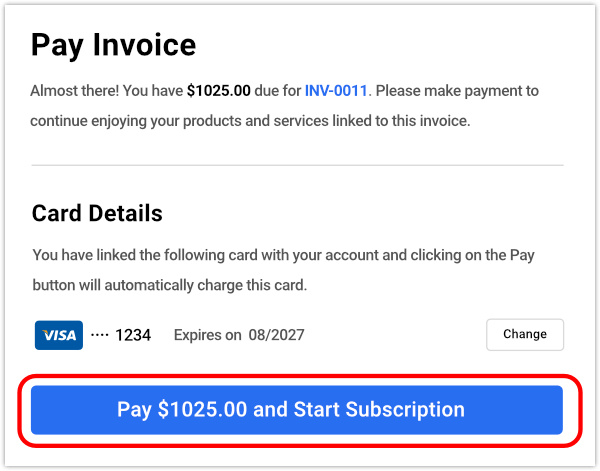client invoice payment in portal 3