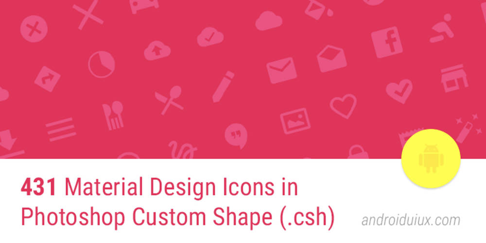431 Material Design Icons in Photoshop Custom Shape