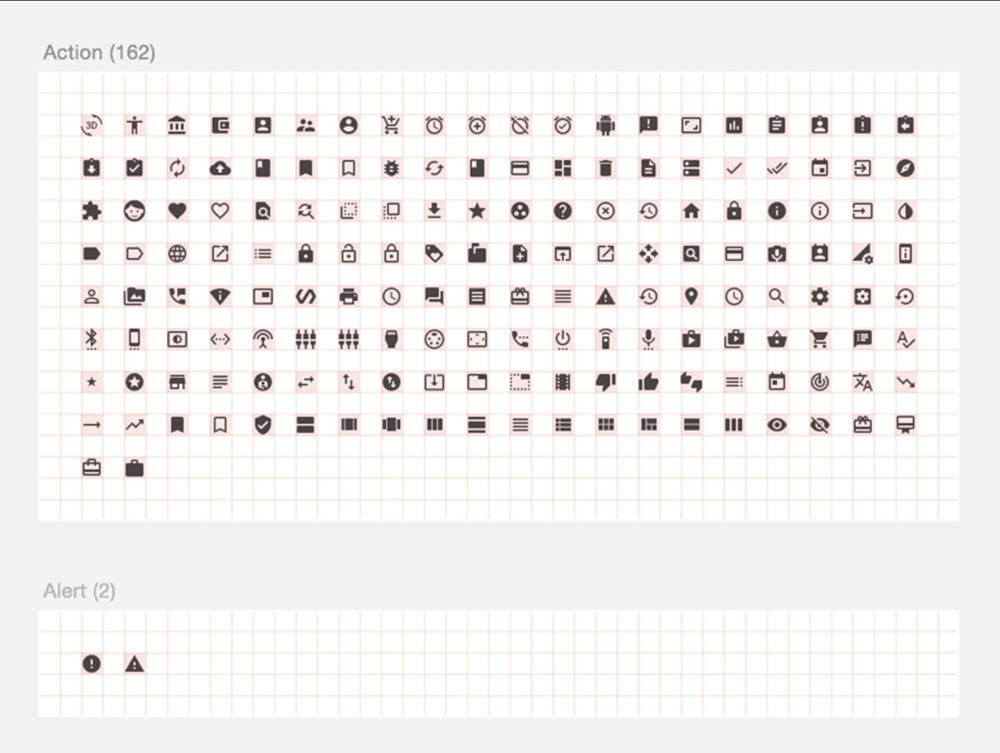 Material Design Icons with Bounds