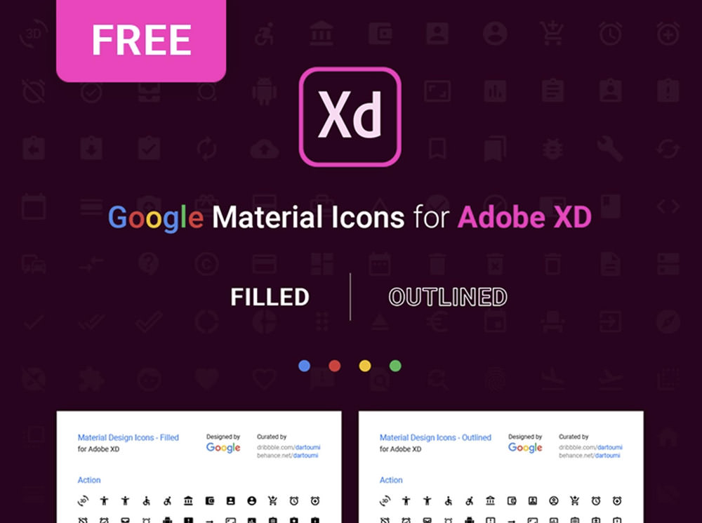 Material Icons For Adobe XD