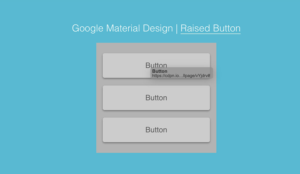 Raised button with ink effect