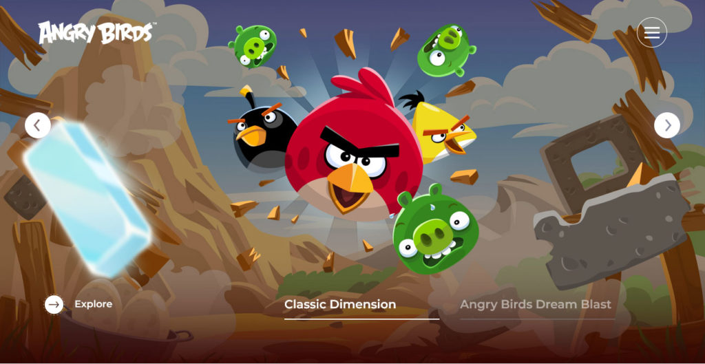 angry birds famous websites using wordpress