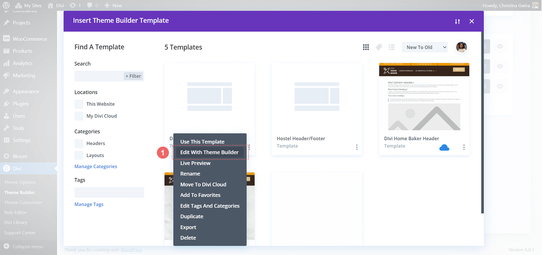 Edit the template with the Theme Builder inside the Divi Theme Library