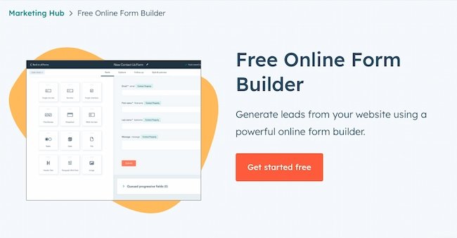 Web form tools: HubSpot