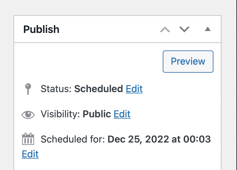 Editing a scheduled post to remove it from the publication queue. 