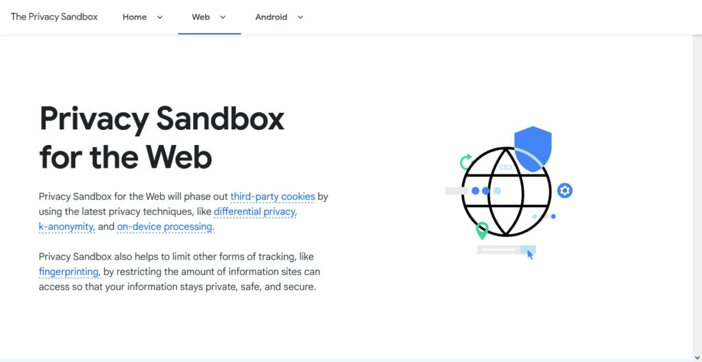 privacy sandbox homepage