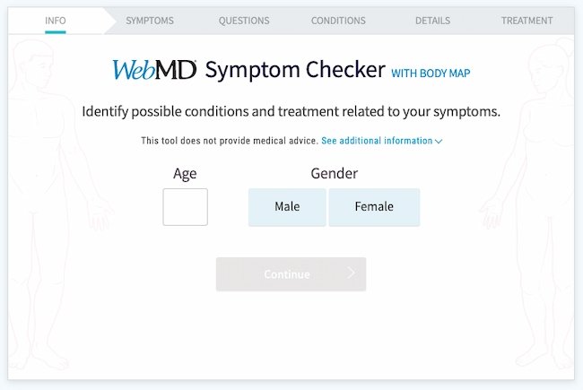 Web forms examples: WebMD