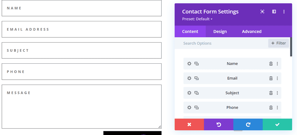 Divi Contact Form Layouts With Inline and Fullwidth Fields Layout 4 Fullwidth