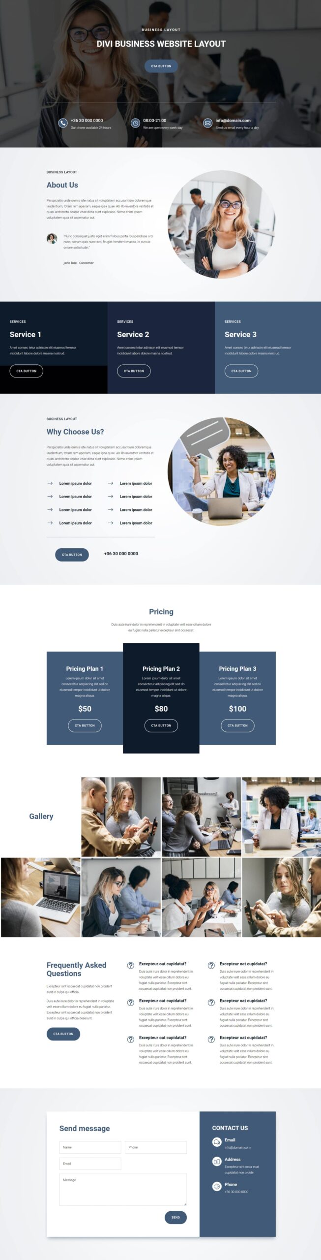 Divi Product Highlight Homepage 25 Divi Layout Pack Business 7