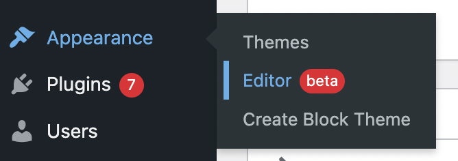 Open site editor