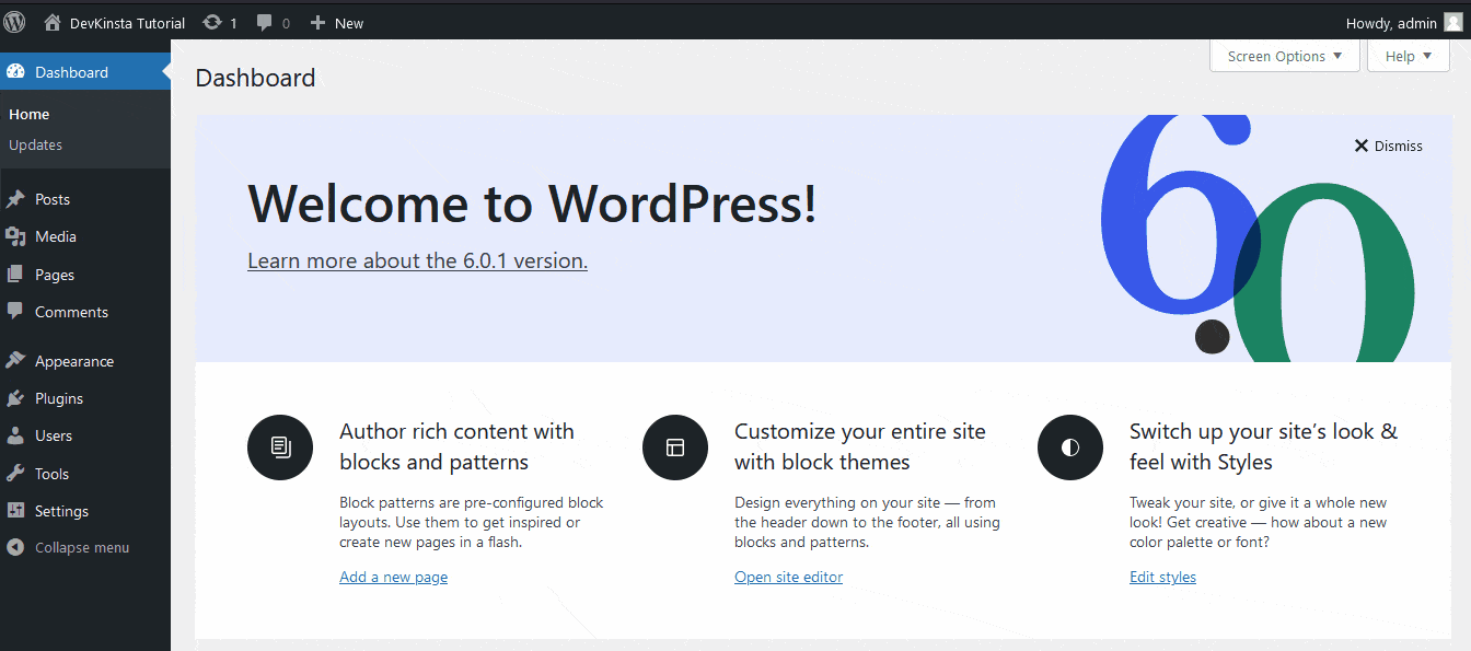 Adding a new post in WordPress Gutenberg editor.