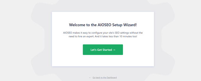 All in One SEO wizard