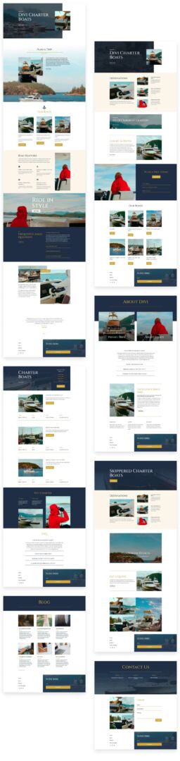Charter Boat layout pack for Divi