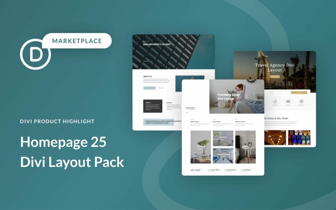 Divi Plugin Highlight: Homepage 25 Divi Layout Pack