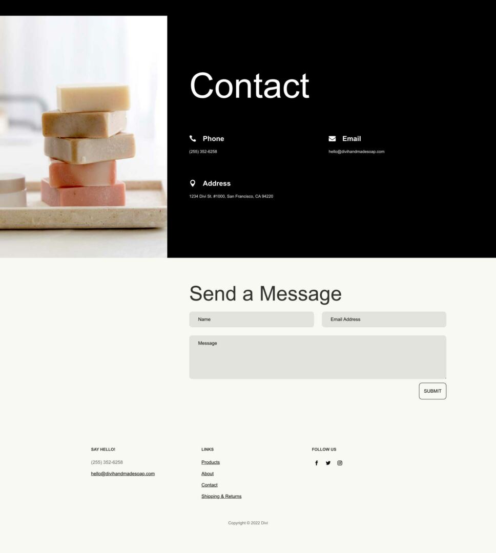 Handmade Soap Layout Pack for Divi