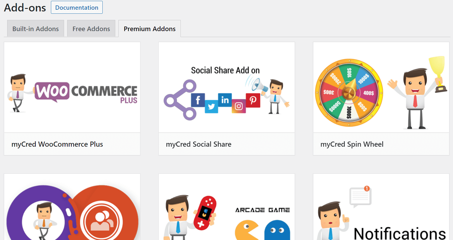 myCred add-ons