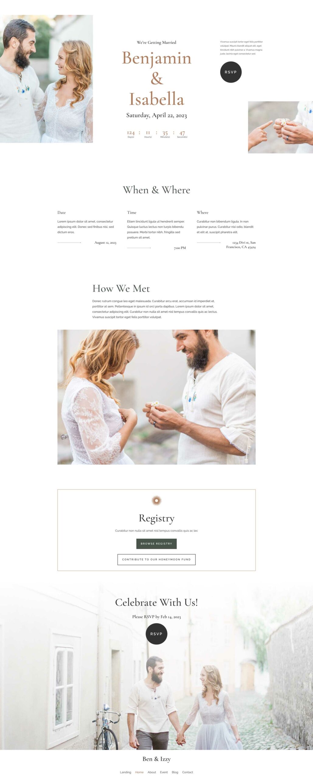 Wedding Invitation Layout Pack for Divi