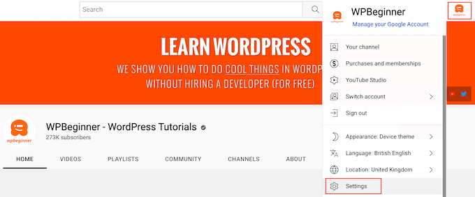 Adding a YouTube subscribe button to WordPress