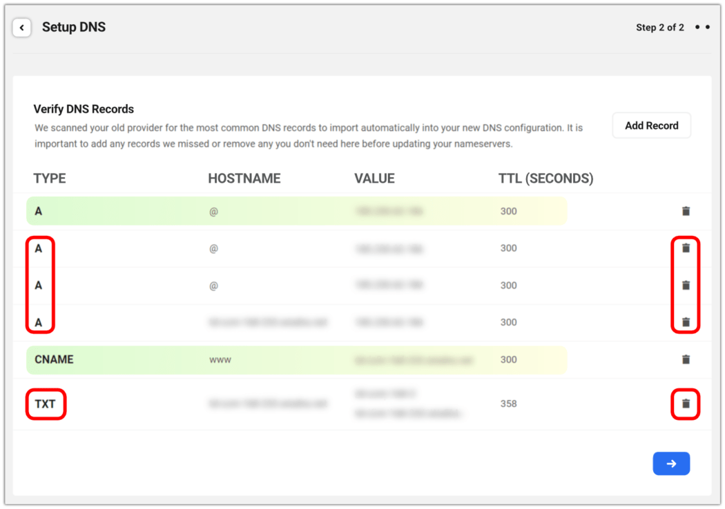 setup dns (step 2)