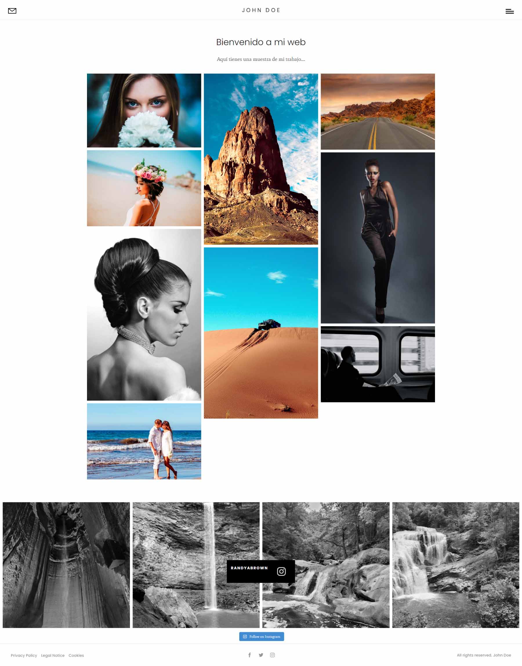 Divi Photography Portfolio- Home Pages