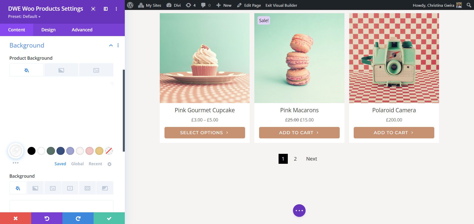 Divi WooCommerce Extended Products