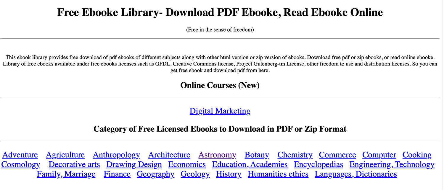 Free Ebooke Library