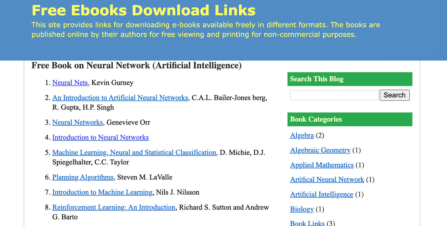 Free Ebooks Download Links