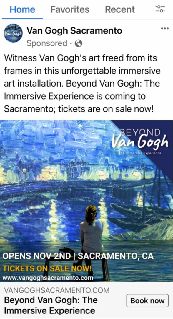 best b2b lead generation example, Van Gogh Sacramento