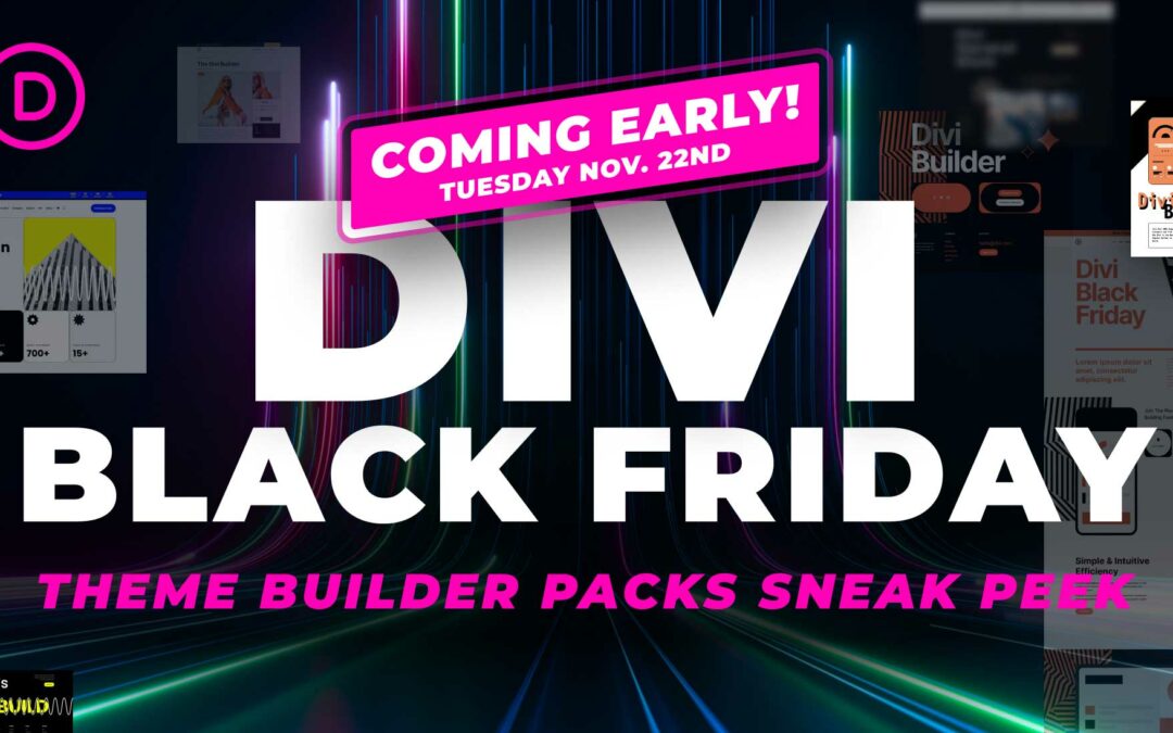 How To Get 50+ Free Divi Templates On Black Friday!