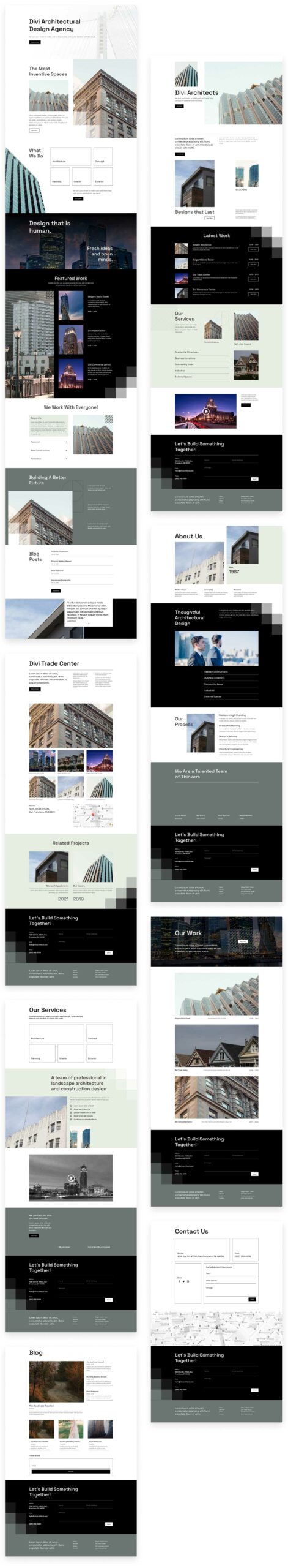 Architect layout pack for Divi