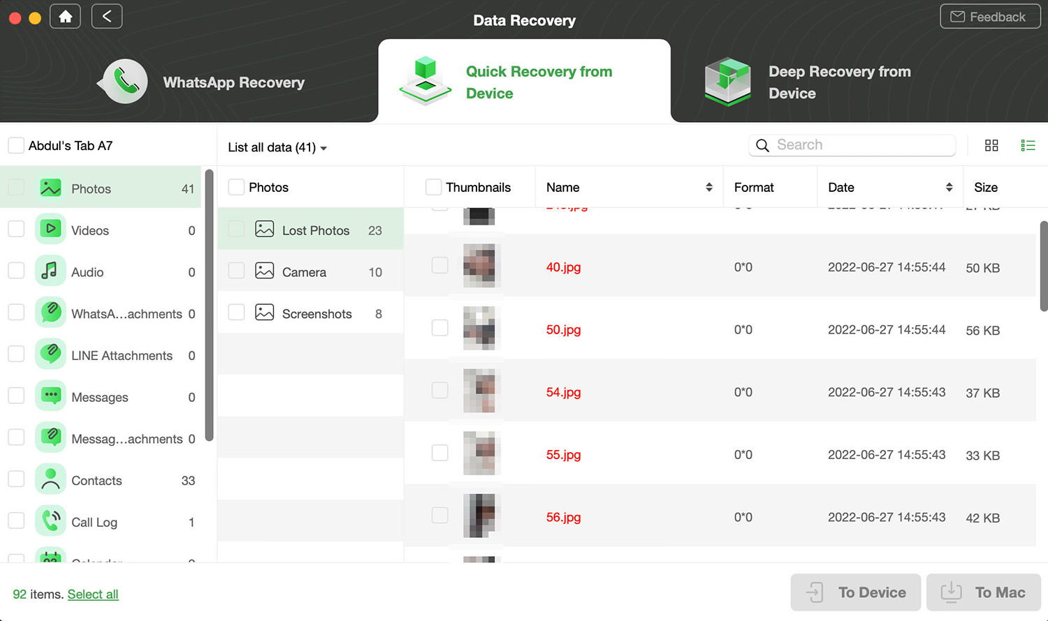 droidkit data preview