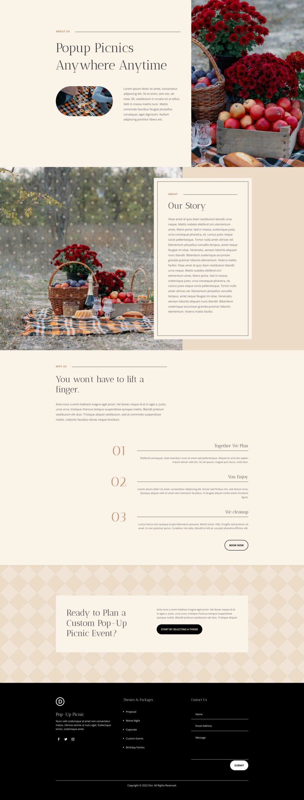 Popup Picnic Layout Pack for Divi