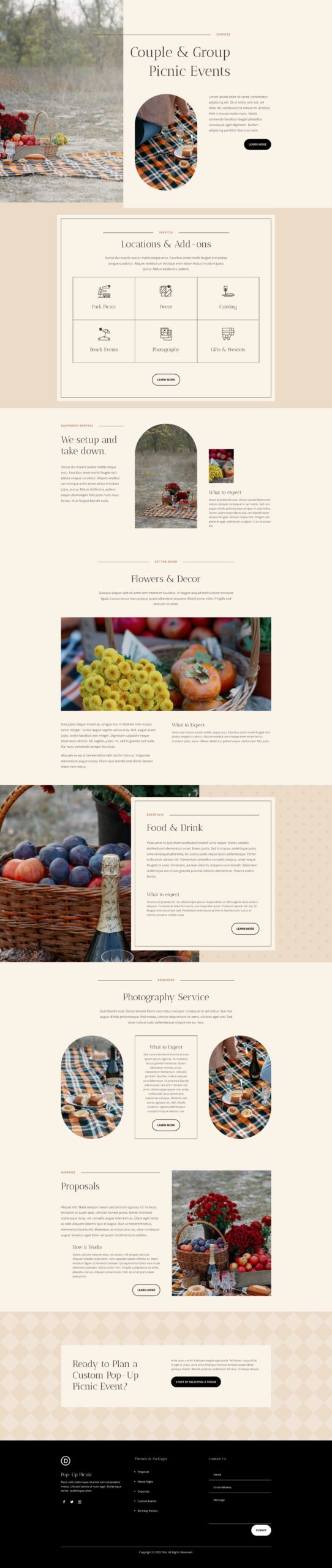 Popup Picnic Layout Pack for Divi