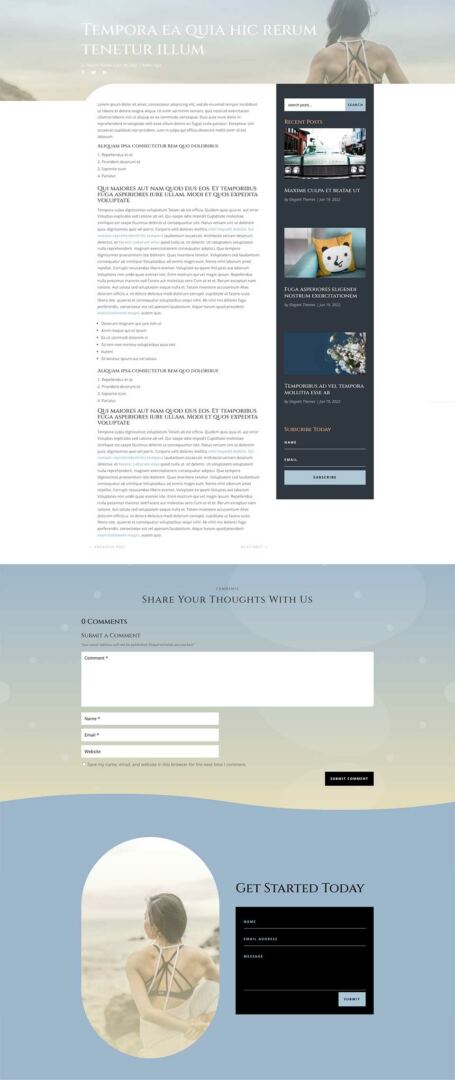 Online Yoga blog post template