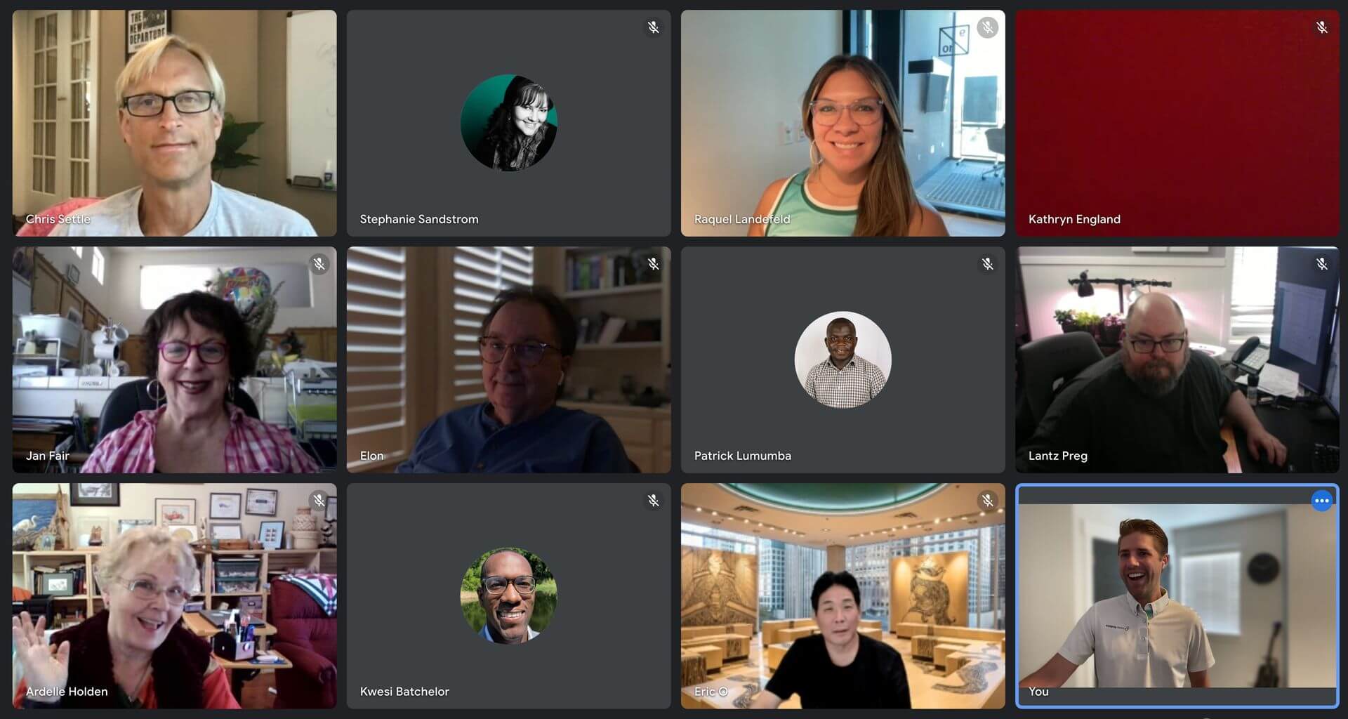 screenshot of SLC meetup virtual attendees