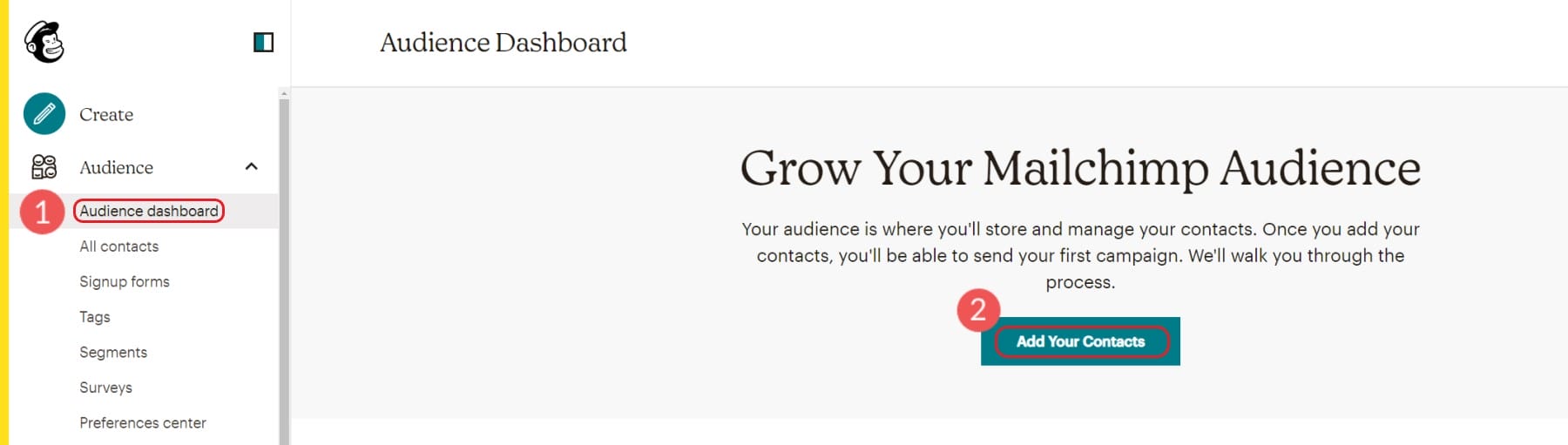 Step 1 - Add Contacts to Audience