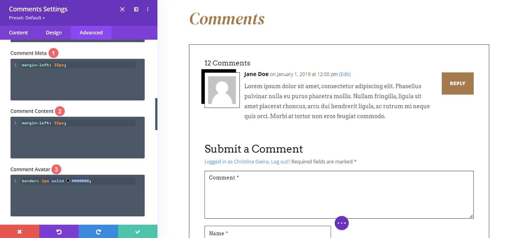 Custom CSS for the Stone Factory Comment Module's Avatar