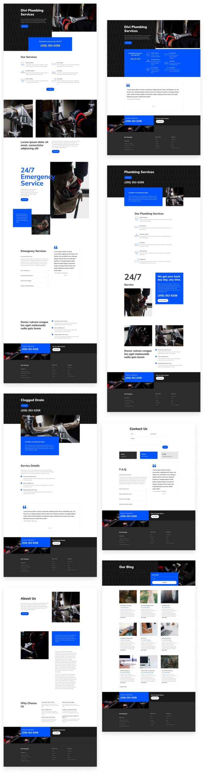 Plumbing layout pack for Divi