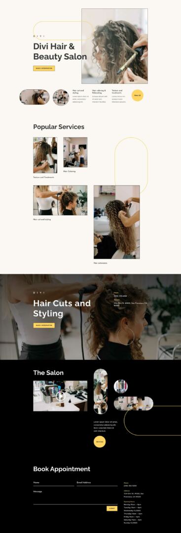 hair salon website
