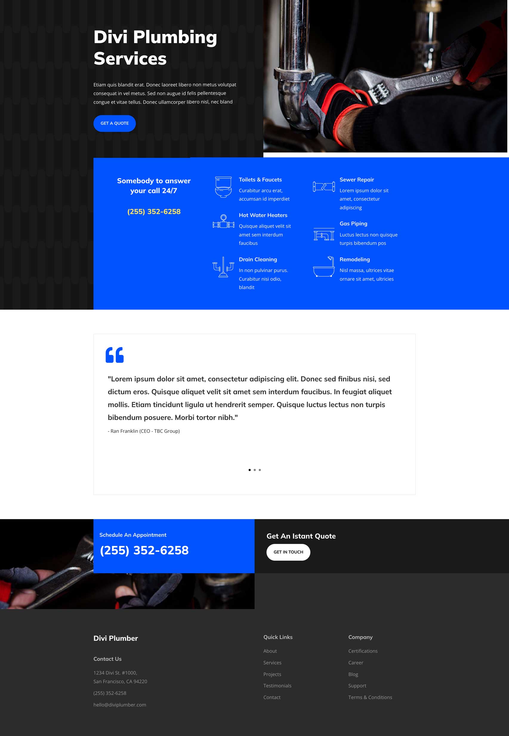 Plumbing Layout Pack for Divi