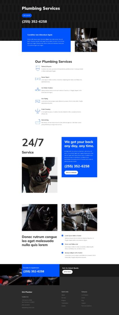 Plumbing Layout Pack for Divi