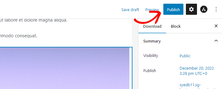 Publish download