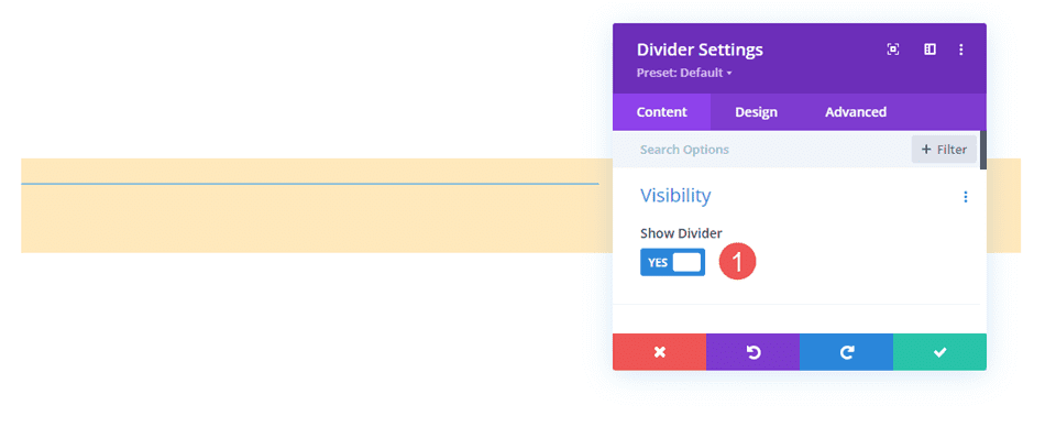 Divider Module Show Visibility