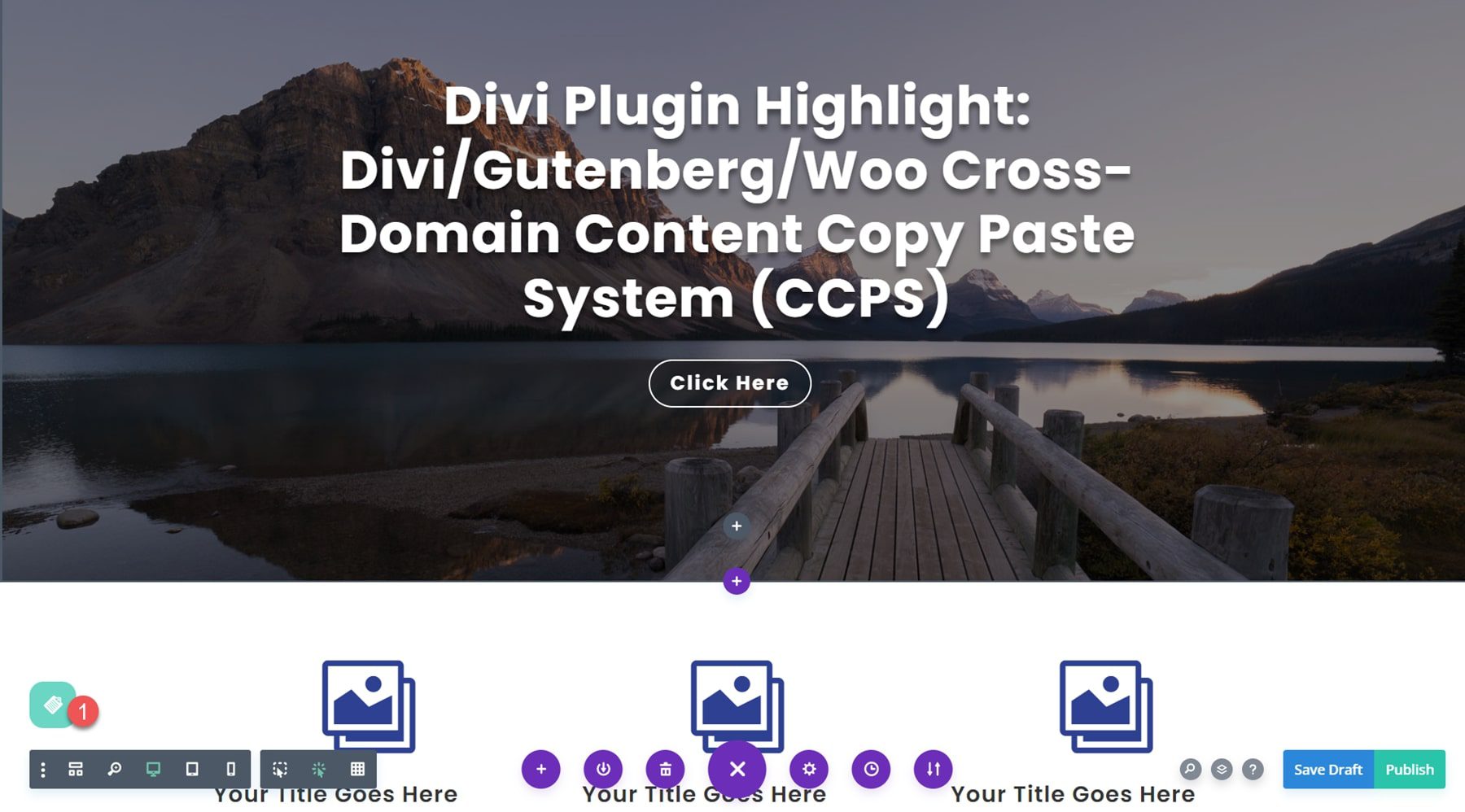Divi Plugin Highlight Divi/Gutenberg/Woo Cross-Domain Content Copy Paste System (CCPS) Visual Builder 1