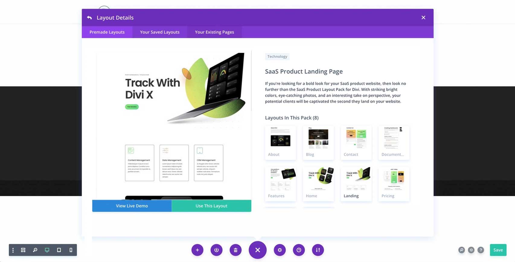 Saas Product Layout Pack for Divi